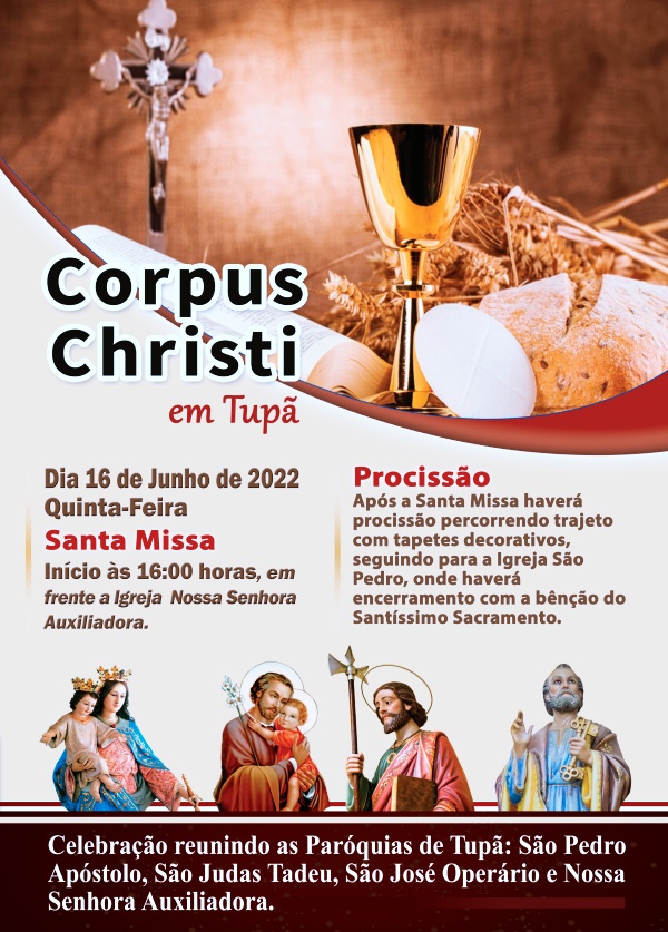 Parquias de Tup iro celebrar Corpus Christi no dia 16 de Junho