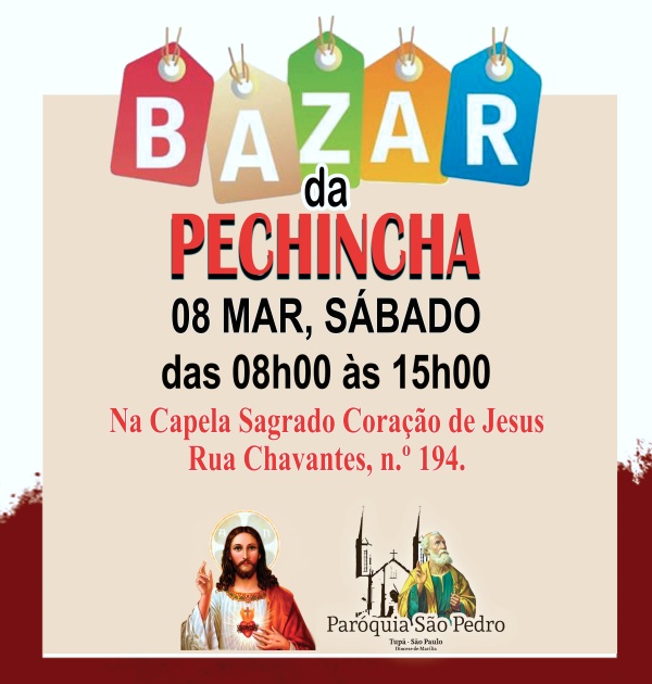 Comunidade Sagrado Corao de Jesus promover Bazar da Pechincha