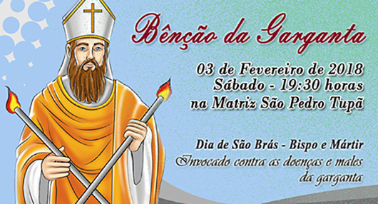 MISSA DE SÃO BRÁS COM BÊNÇÃO DA GARGANTA – Santuário Diocesano Nossa  Senhora da Saúde