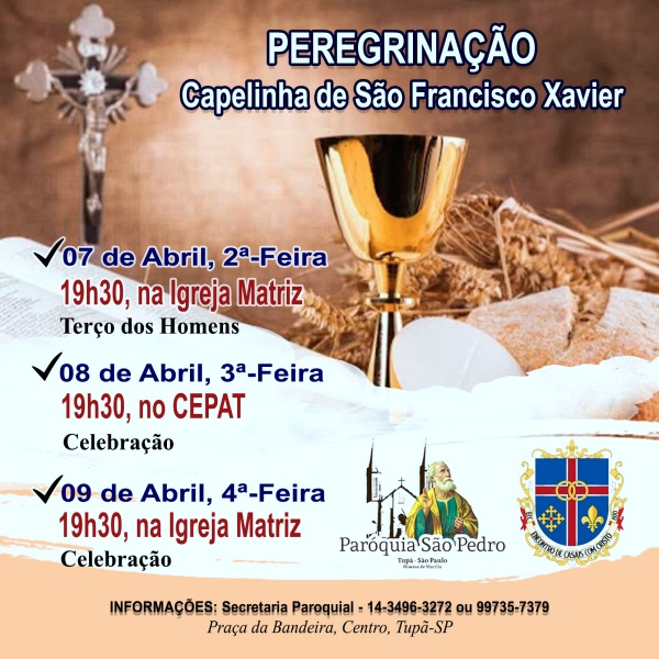 ECC da Parquia So Pedro de Tup acolhe a peregrinao da Capelinha de So Francisco Xavier