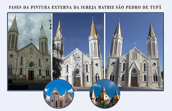 Pintura externa na Igreja Matriz So Pedro de Tup