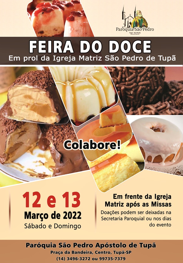 Feira do Doce ser realizada pela So Pedro de Tup no ms de maro