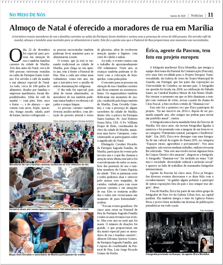 Jornal No Meio de Ns - Diocese de Marlia/SP