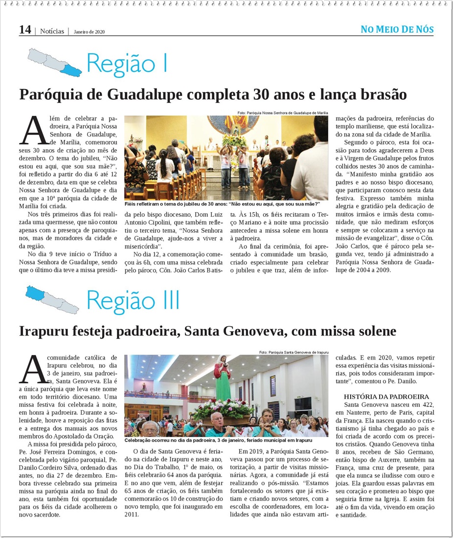 Jornal No Meio de Ns - Diocese de Marlia/SP