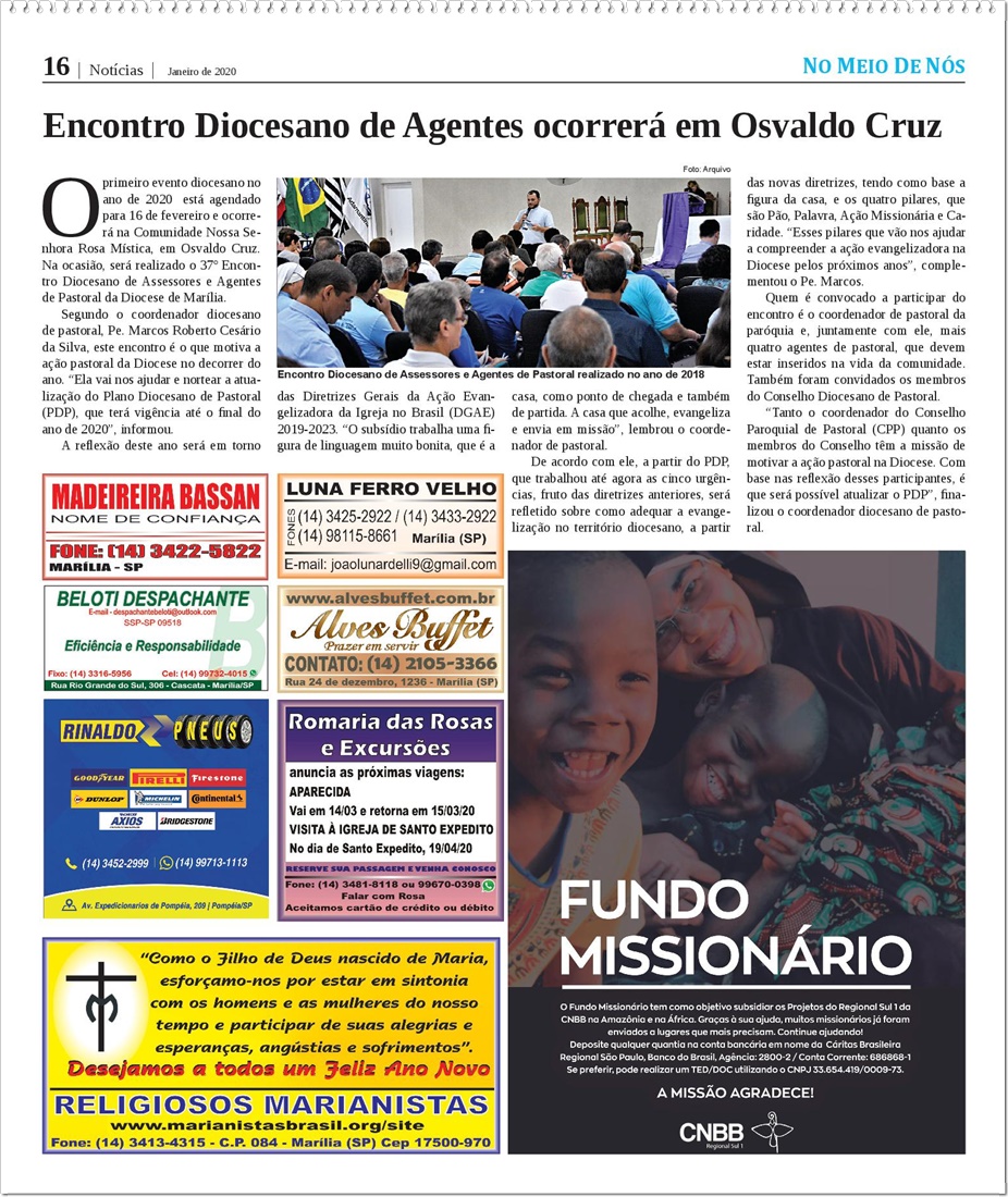 Jornal No Meio de Ns - Diocese de Marlia/SP