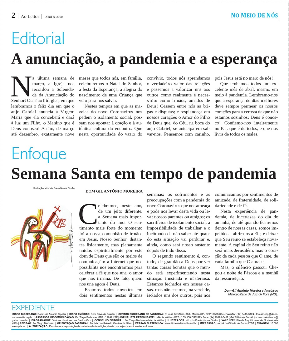 Jornal No Meio de Ns - Diocese de Marlia/SP