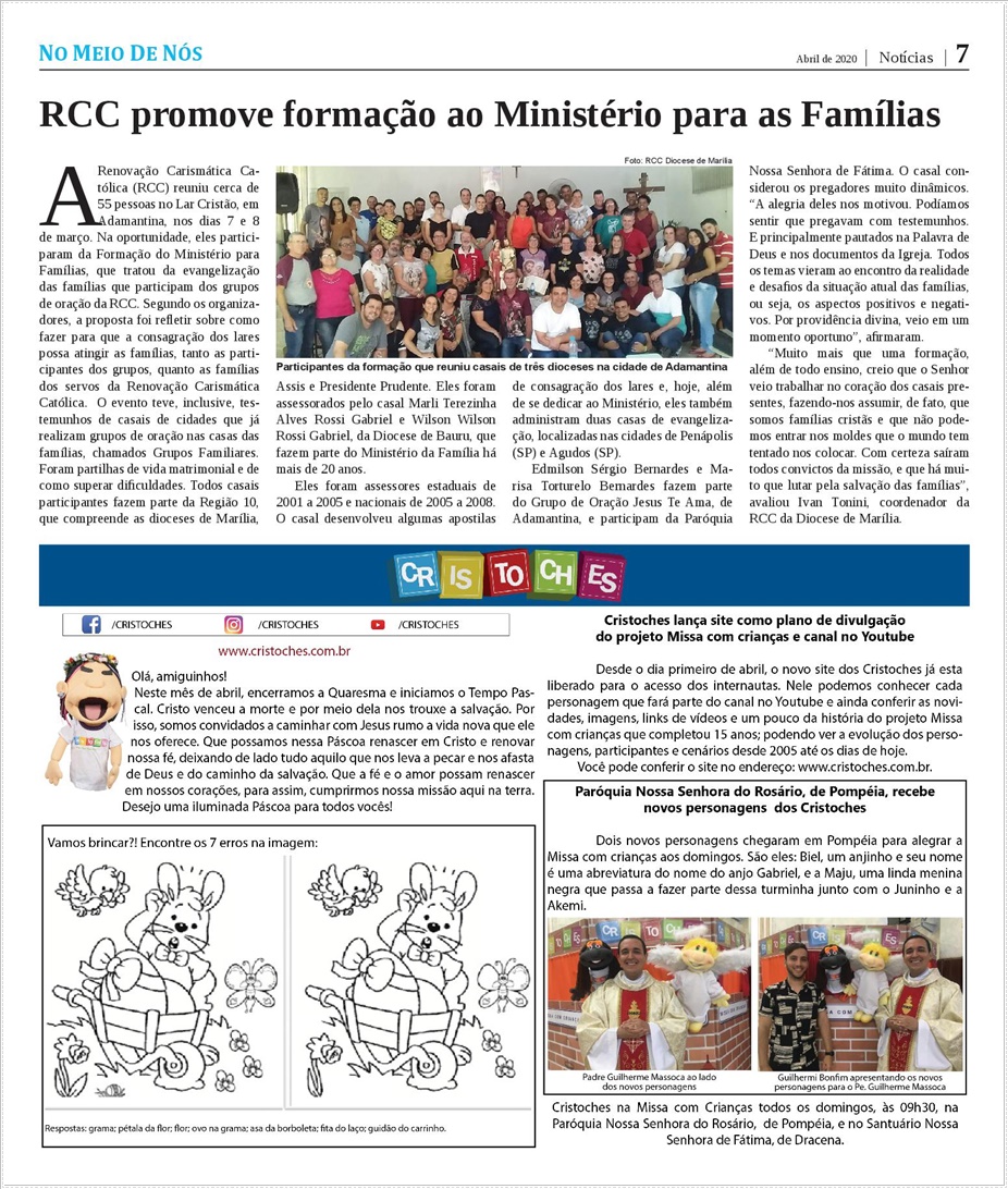 Jornal No Meio de Ns - Diocese de Marlia/SP