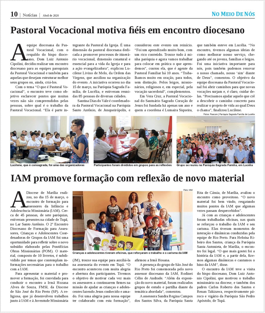 Jornal No Meio de Ns - Diocese de Marlia/SP