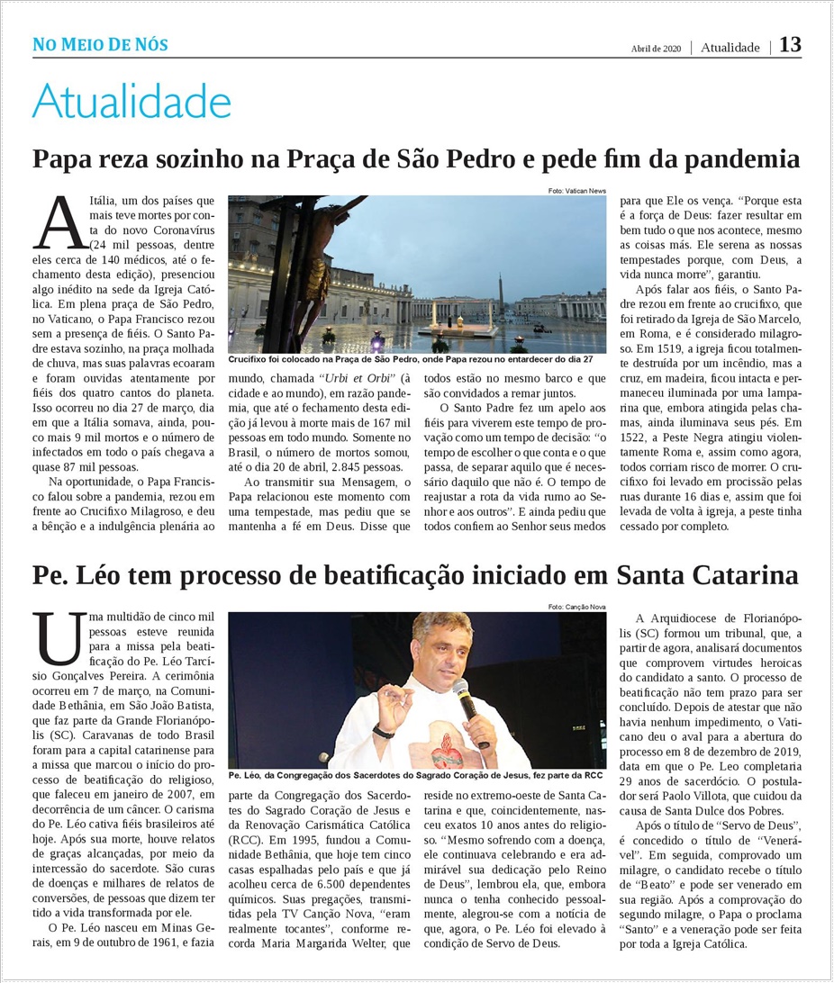 Jornal No Meio de Ns - Diocese de Marlia/SP