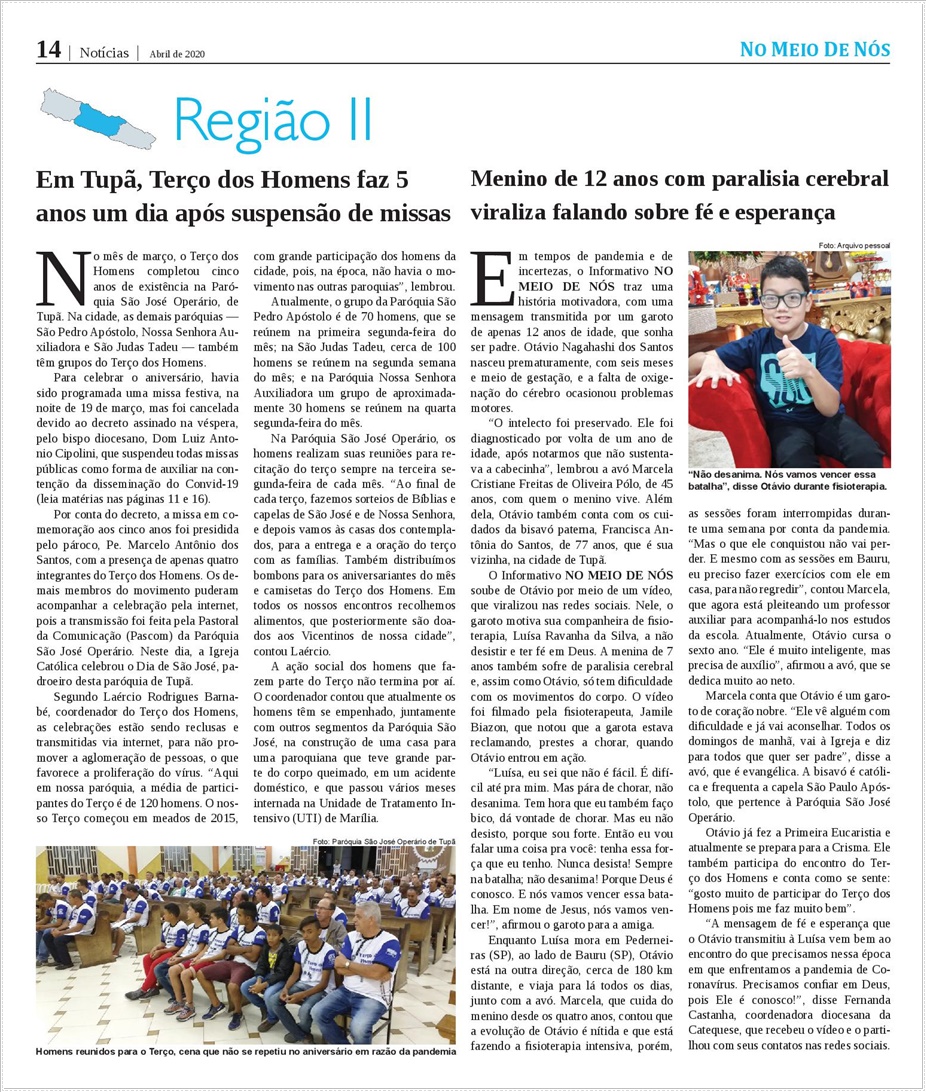 Jornal No Meio de Ns - Diocese de Marlia/SP