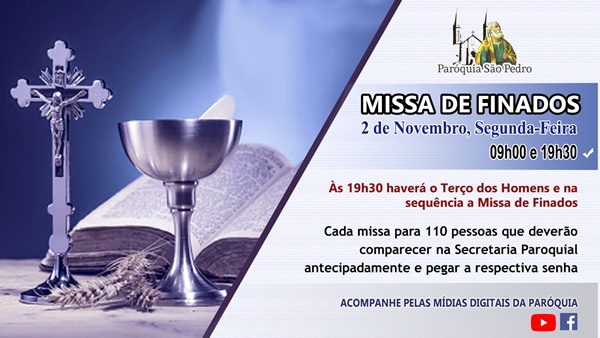 So Pedro de Tup ir celebrar Missa de Finados