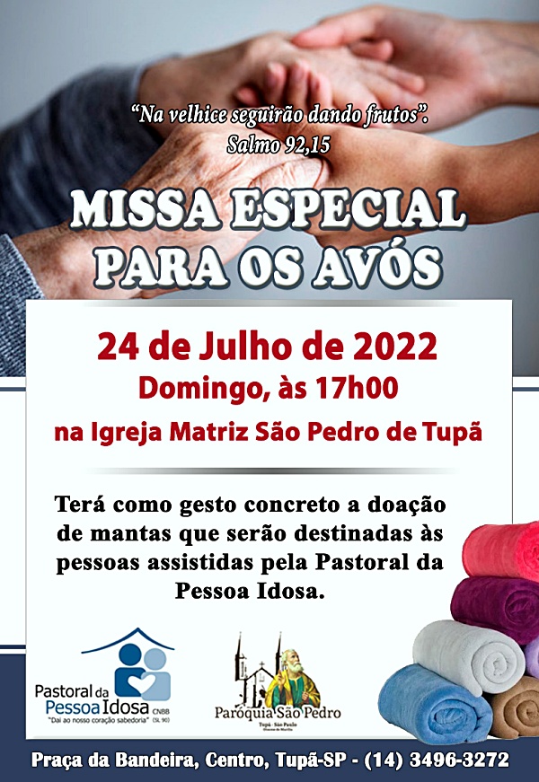 So Pedro de Tup realizar celebrao especial para o dia dos avs