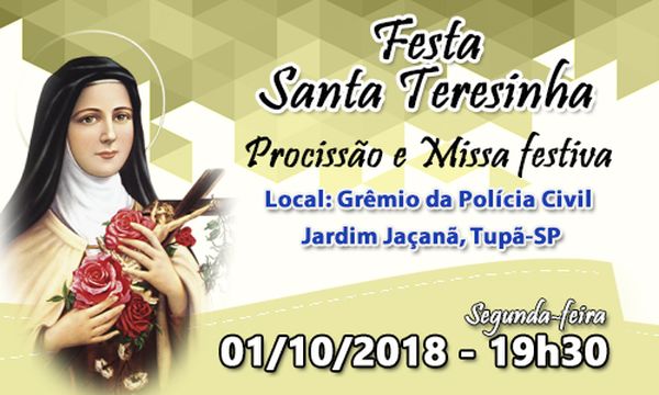 Comunidade de Santa Teresinha do Menino Jesus ir celebrar dia da Padroeira