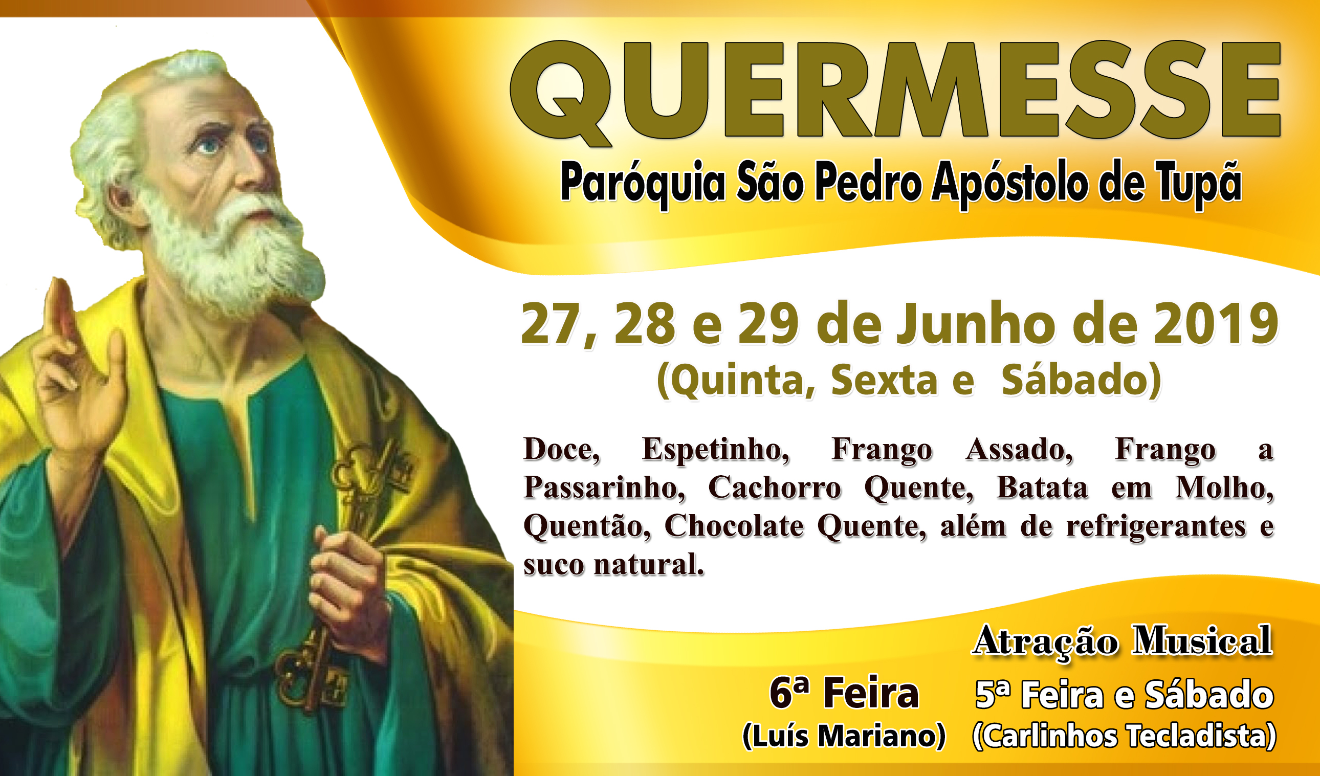 So Pedro de Tup realizar quermesse em comemorao ao Padroeiro