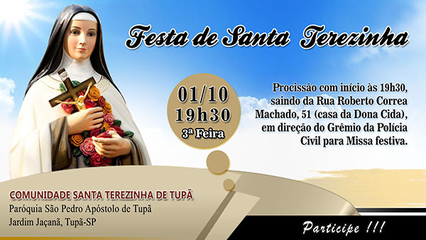 Comunidade de Santa Terezinha de Tup ir celebrar dia da Padroeira