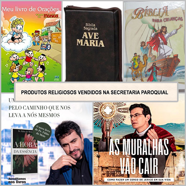 Paroquianos podem adquirir livros na secretaria paroquial